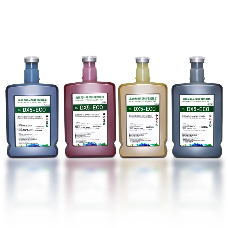 High Quality 500ml 1l Ecosolvent Eco-solvent Vinyl Printing Ink Eco Solvent Ink For Galaxy For Dx4 Dx5 Dx11 Printhead