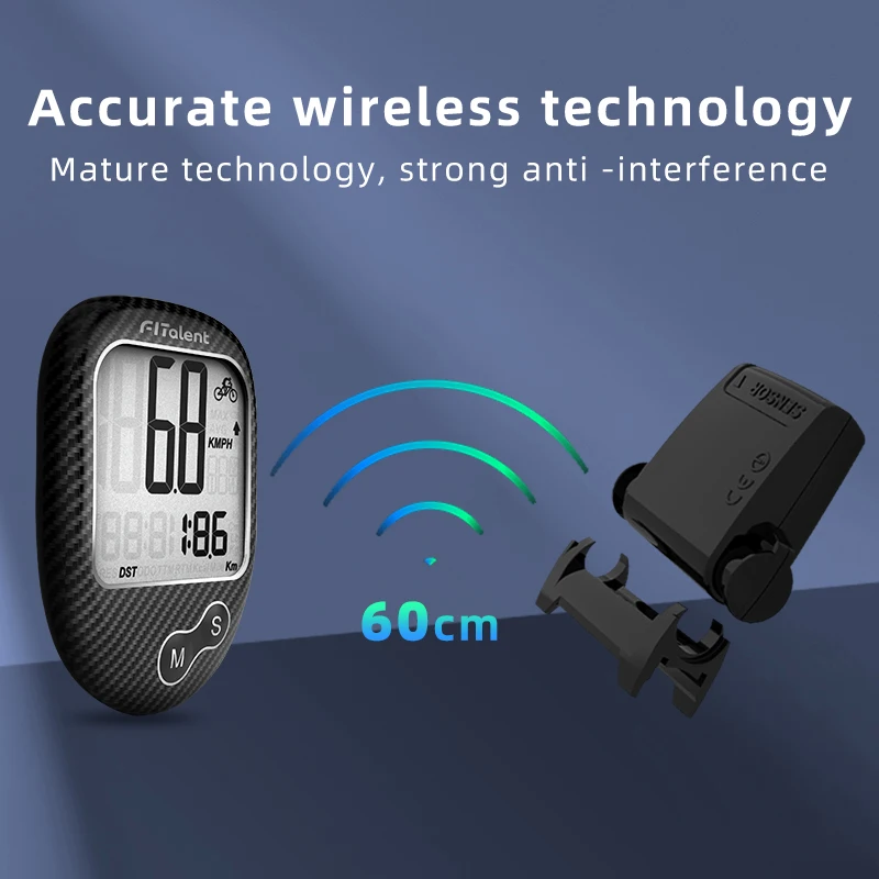 Wireless Bike Computer Waterproof Bicycle Speedometer and Odometer with LCD Display Cycling Stopwatch