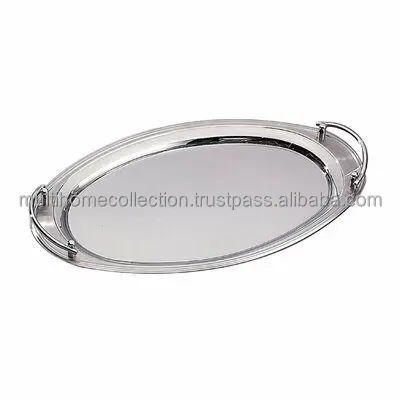 Kitchenware Hottest Selling Serving tray Top Quality Modern Nordic Metal Handmade Dish Juice trays Round Mirrored Serving Tray