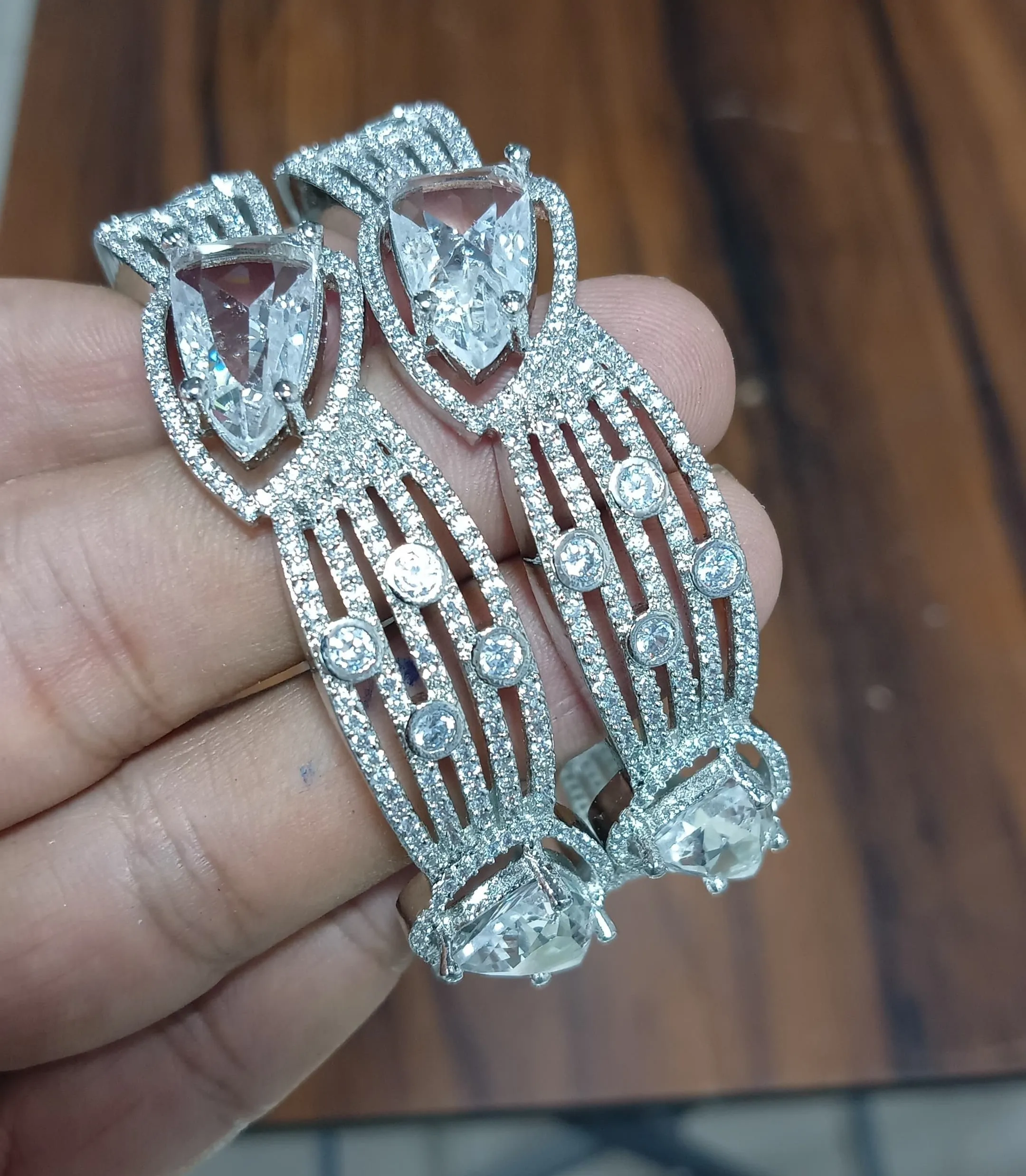 Indian Exclusive american diamond bangles Wholesaler gold plated cz bangle - Indian ethnic imitation jewelry wholesale  Bridal