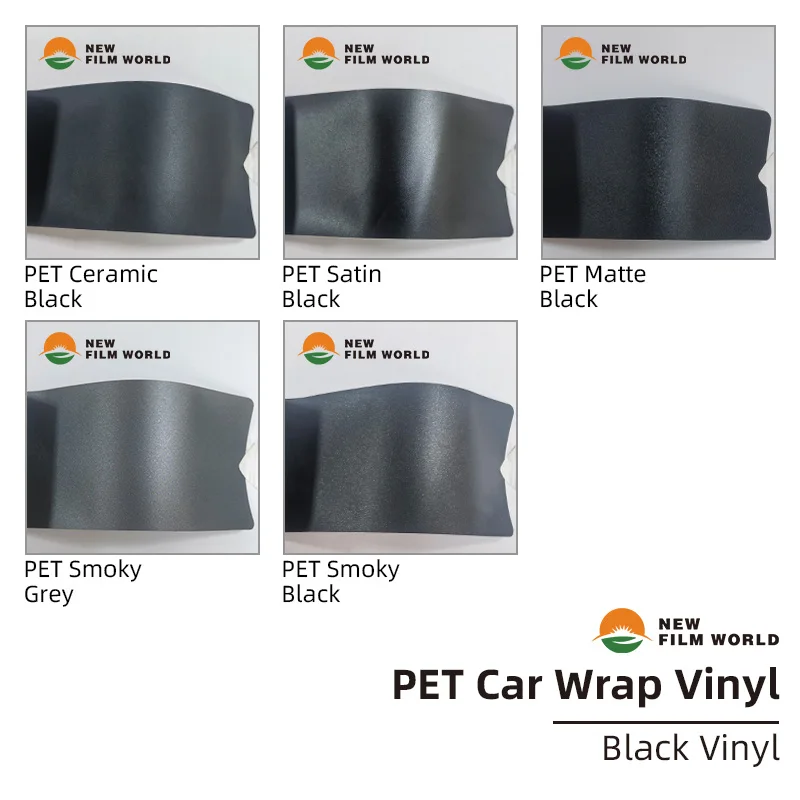 PET Ceramic Black Car Wrap Film car wrapping film vinyl Stickers Glossy car wrap vinyl film