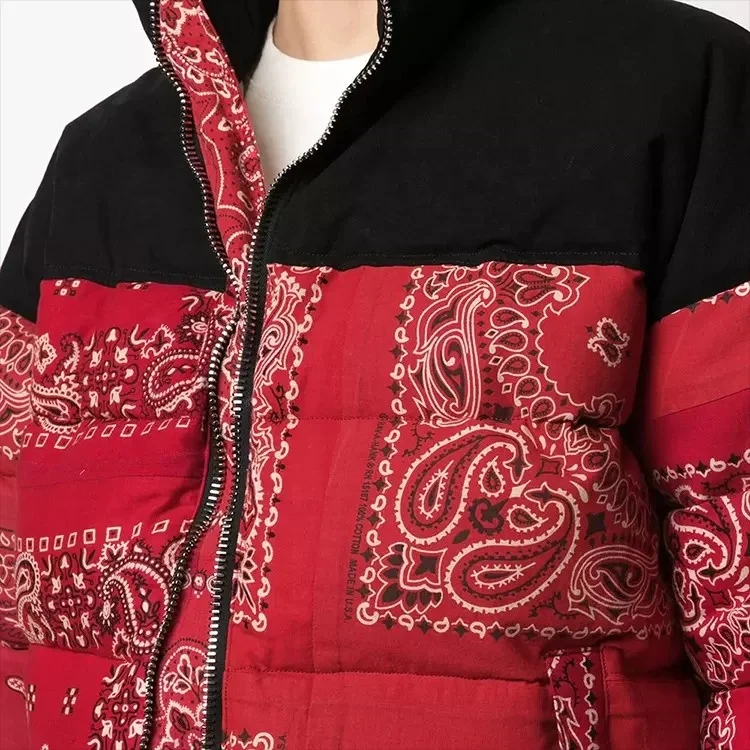 Men Fashion New Design Winter Puffer Shiny Jacket Warm Padding Wholesale Bubble Bomber polyester Sublimation Jacket