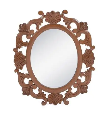 Creative Design Metal Wall Mirror in Metal Leaf Shape Frame for Home Hotel Office Decorative Use Wall Mirror