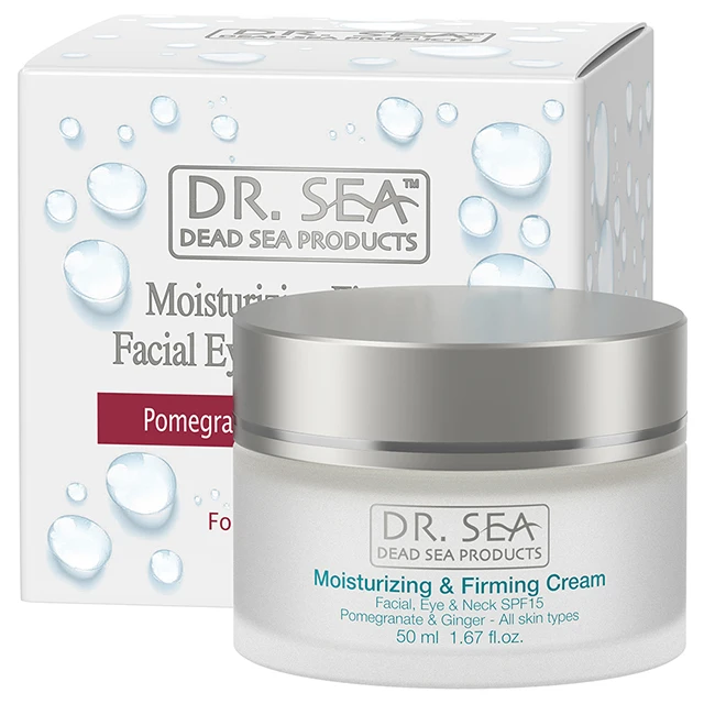Top Best Selling Moisturizing Firming Facial Eye & Neck Cream - Pomegranate & Ginger SPF 15 by Dr.SEA DEAD SEA PRODUCTS Israel