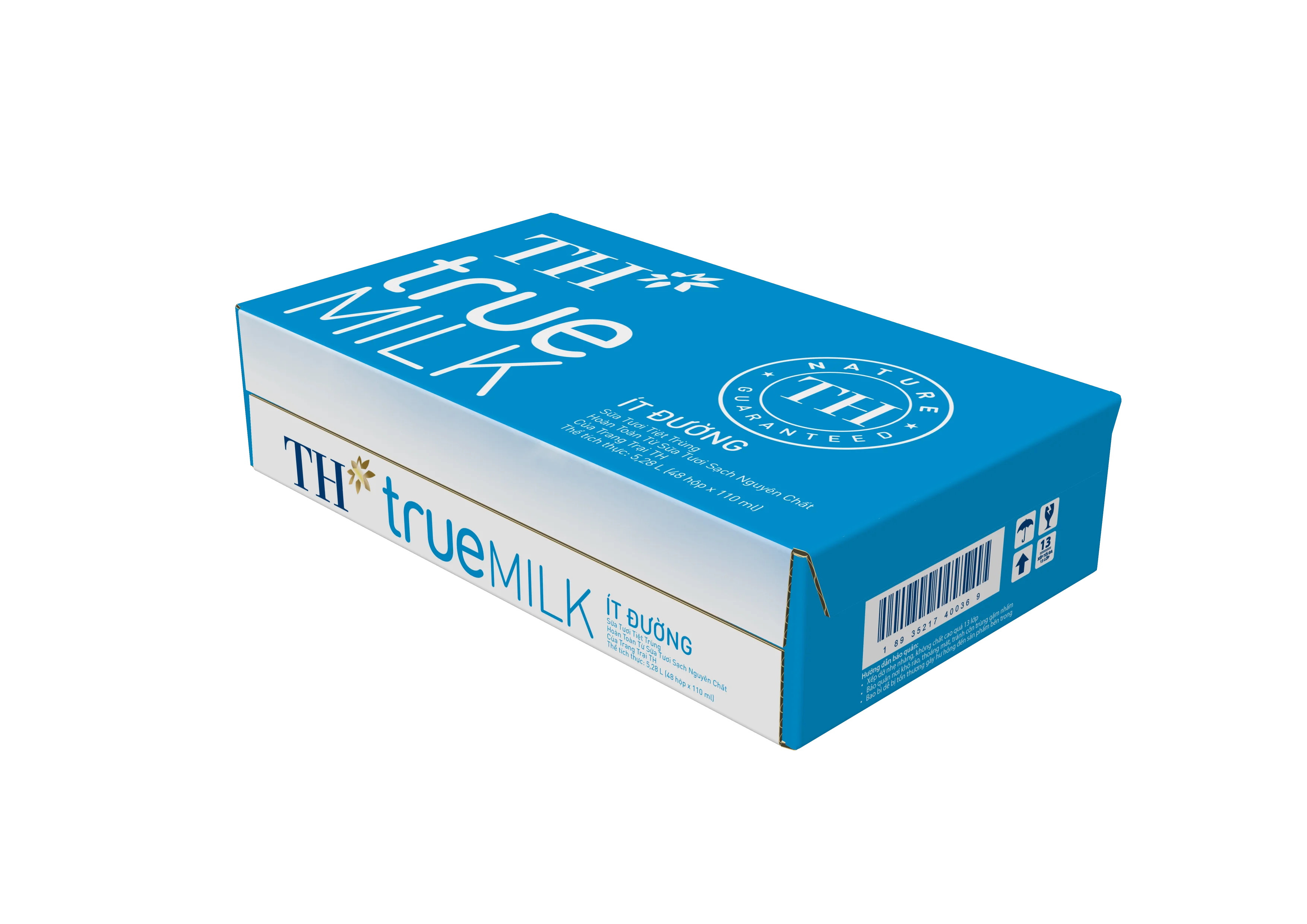 Настоящий сахар без молока TH, свежее молоко-110 мл x 48, Высококачественная Органическая Упаковка из Вьетнама