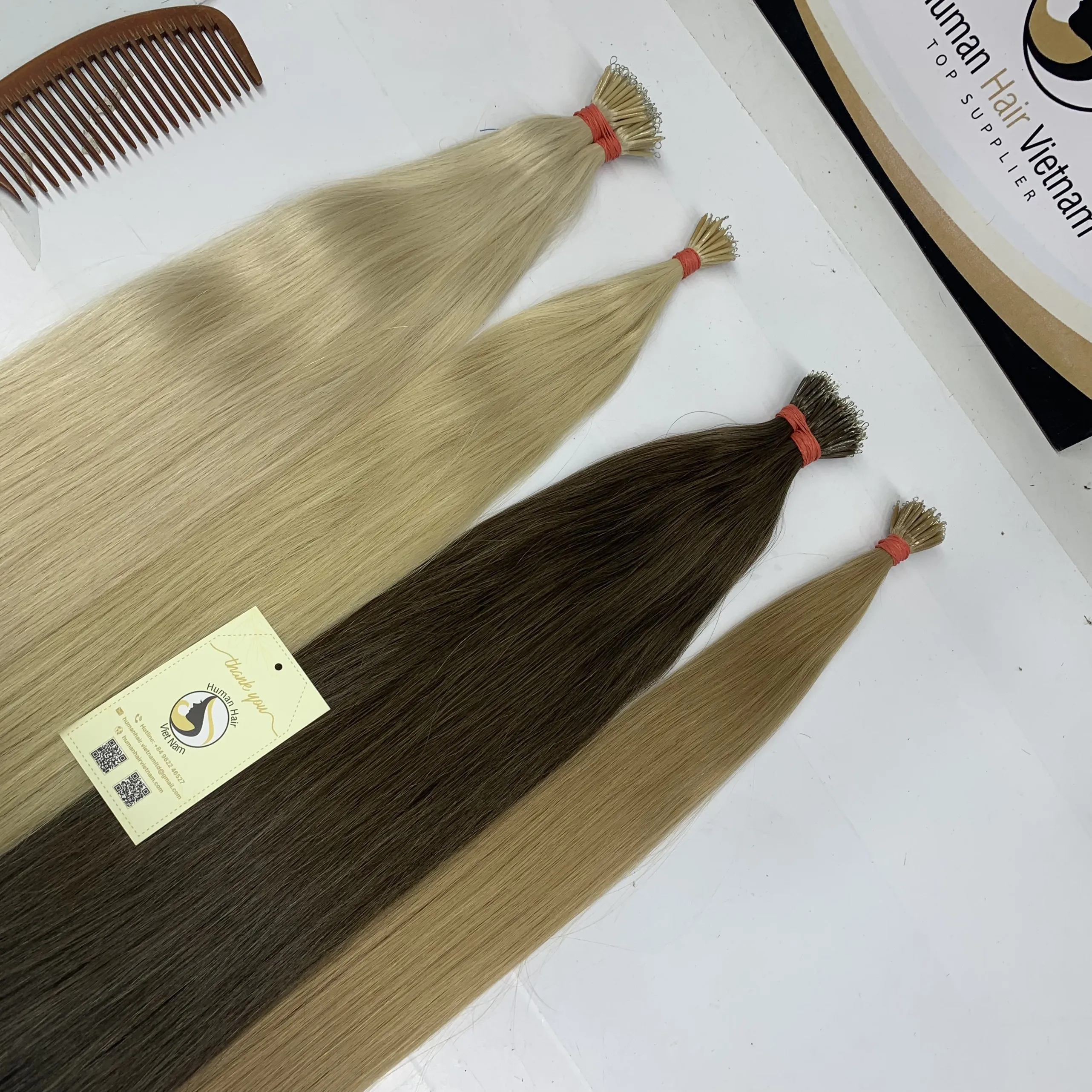Latest Available In Stock Human Hair Vietnam Pre Bonded Tip Raw Virgin Hair Vendor Nano Tip Hair Extension