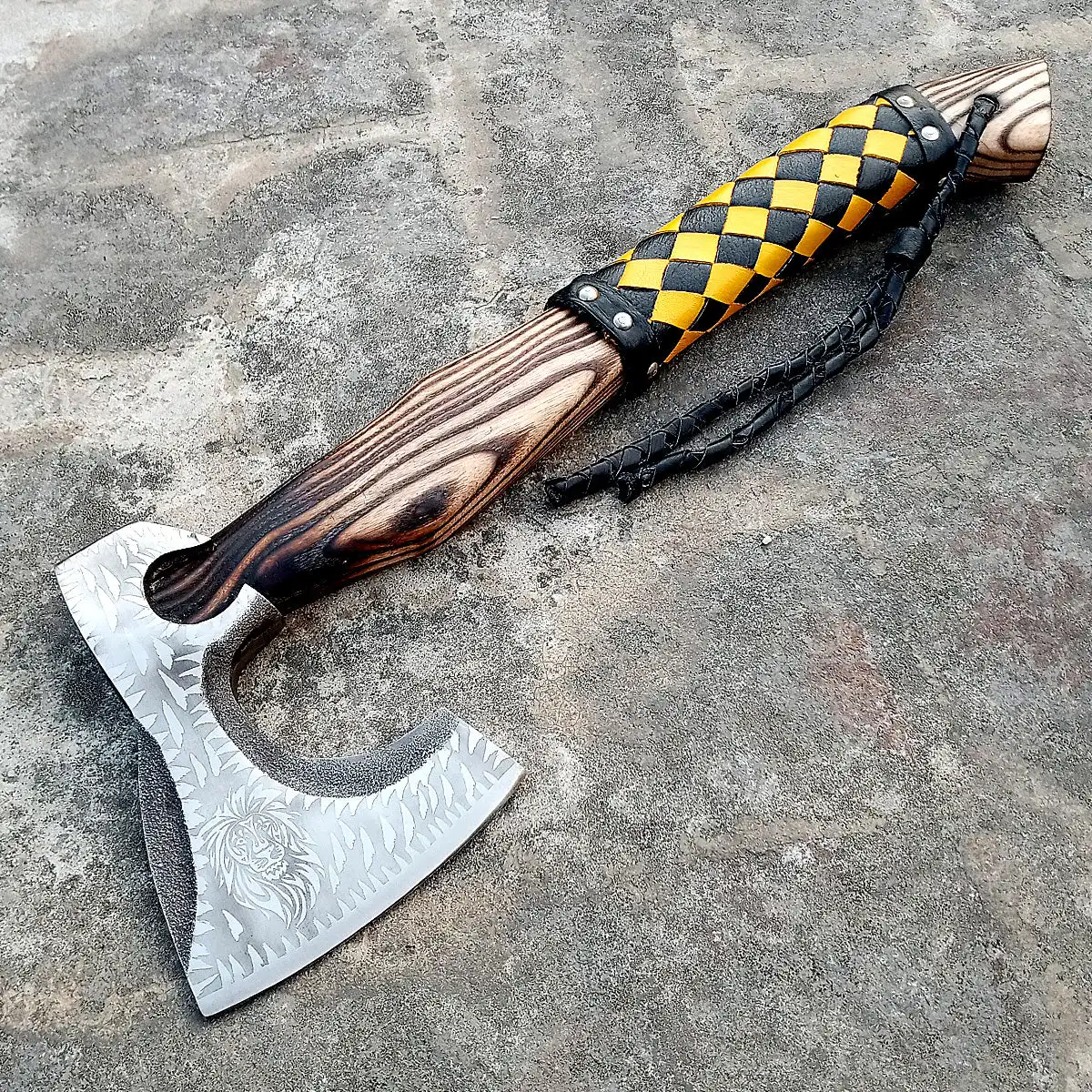 Viking Battle Axe Authentic Tomahawk Design for Splitting and Charms Handcrafted for Historical Reenactments and Collectors