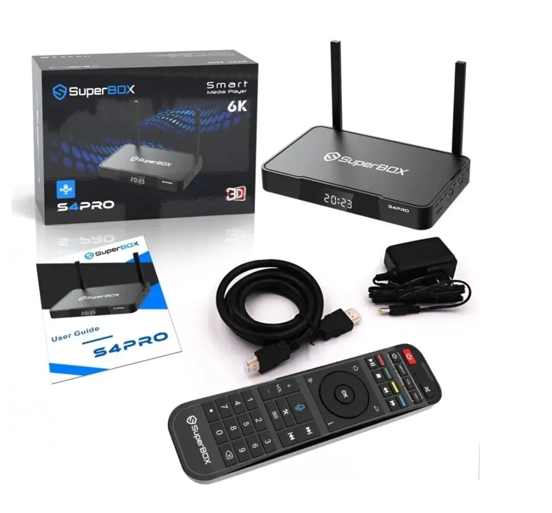 Новый 2023 новейший супербокс S4 Pro двухдиапазонный Wi-Fi смарт-медиаплеер США доставка