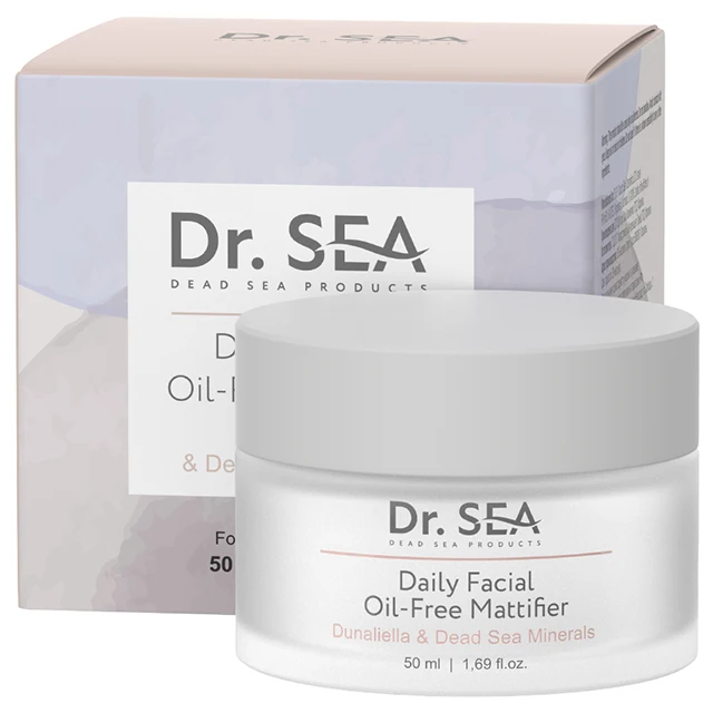 Dr.Sea Cosmetics Daily Facial Oil-Free Mattifier Face Cream With Dunaliella and Dead Sea Minerals Extracts Cream for Oily Skin