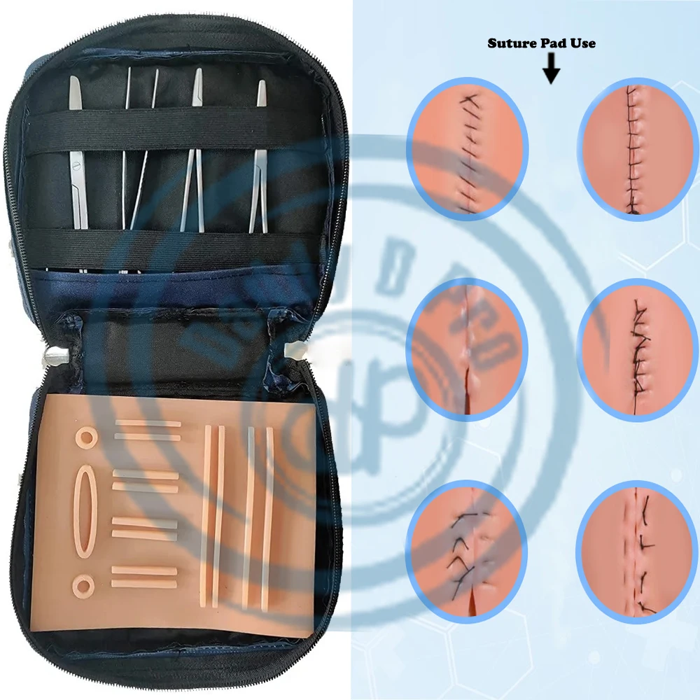 DADDY D PRO Laparoscopic Urology Suture Practicing Kit Tissue Pad Forceps Instruments Set For Medical Students Practice Kit CE