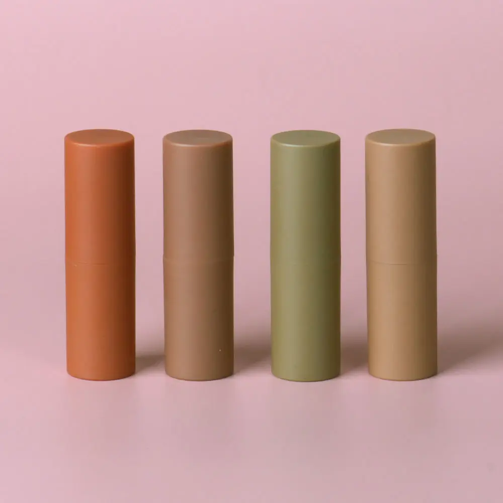 Magnetic Lipstick Lip Balm Packaging Container Empty Plastic Round Matte Lipstick Tubes