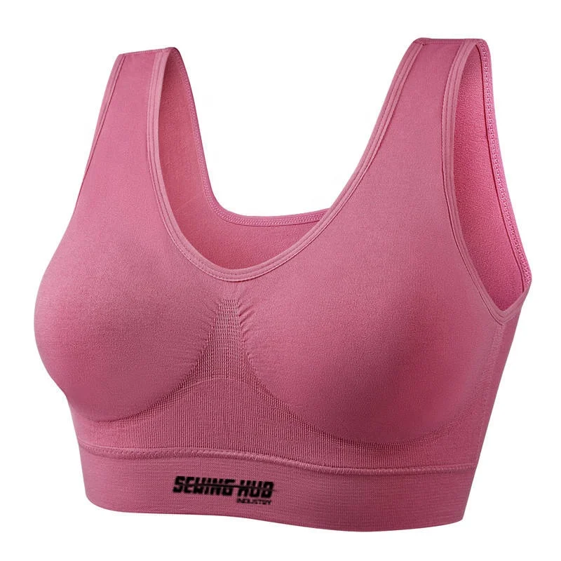 Wholesale Active wear Sportswear High Yoga Workout Bra Removable Pads Crop Tops Quick Dry Gym Fitness Sports Bra For Women