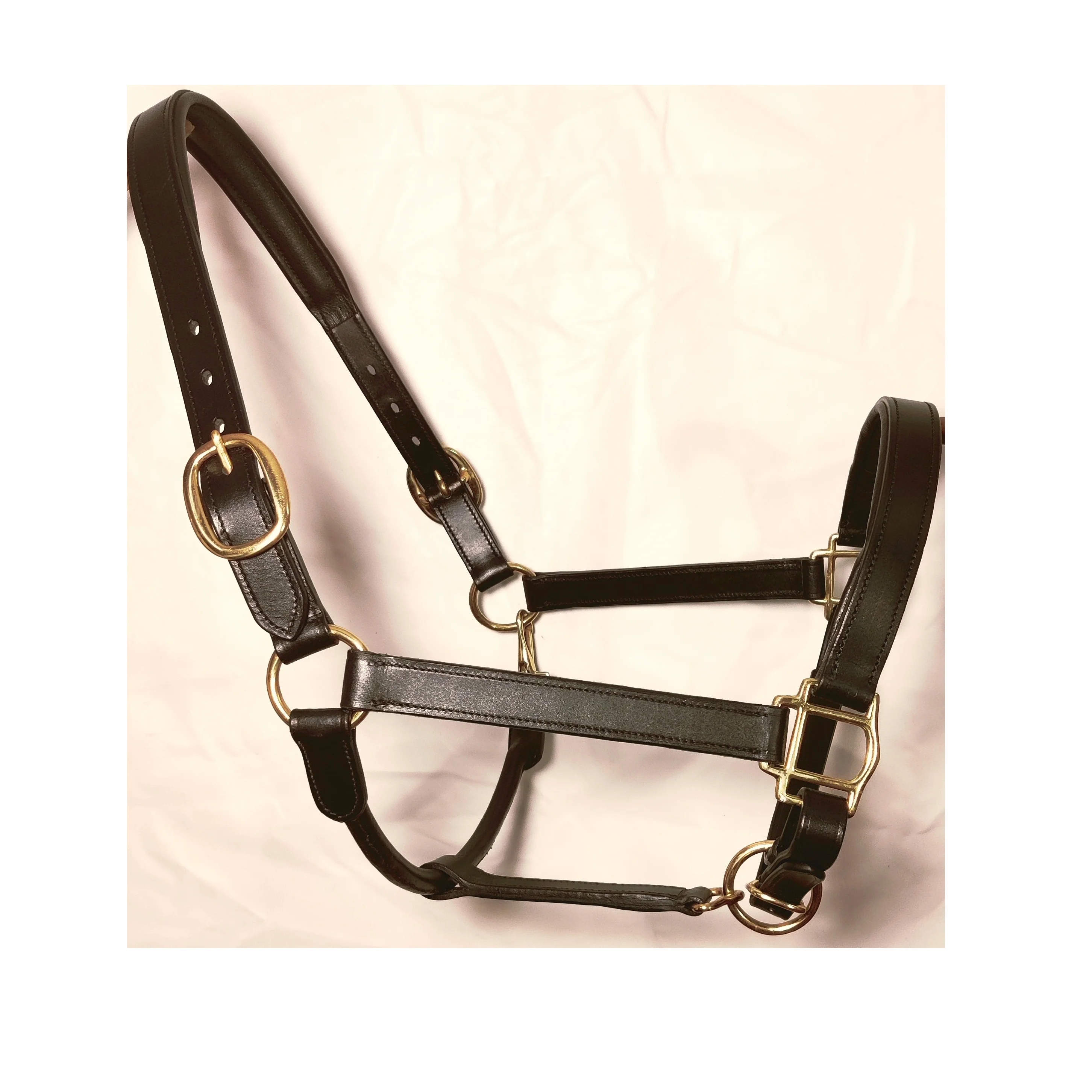 Horse Halters With Name Plate Comfortable & Adjustable Padded Leather Horse Halters With Name Plate