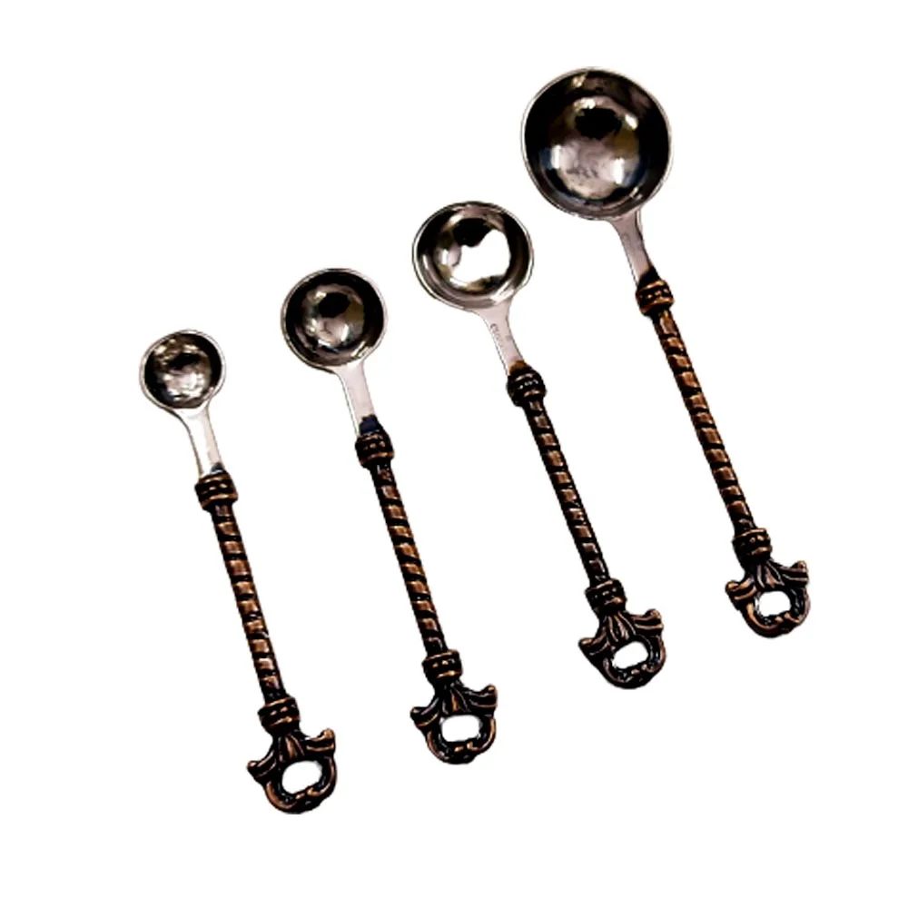 long handled measuring spoons Stainless Steel Unique Design Silver Measuring Cup Serving Powder Scoop