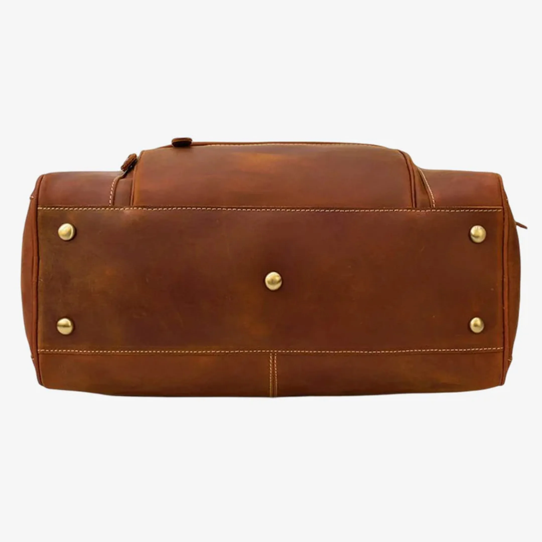 Designer Crazy Horse Leather Duffel Bag with Multiple YKK Zipper Pockets Stylish Weekender Bag for Travel Gym and Business Trips