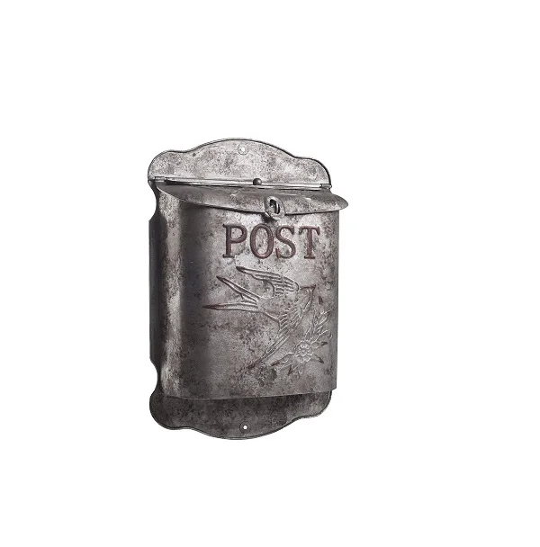 New Galvanized Iron Metal Mailbox Home Decorative Envelop Post Box with Plain Polished Wall Hanging News Paper Holder
