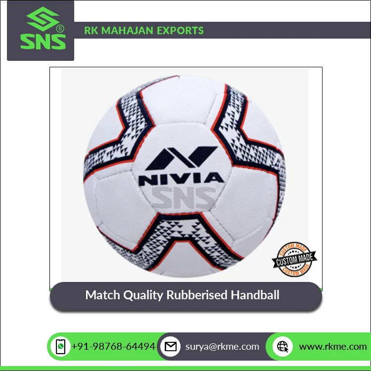 Extra Grip Surface Premium Bladder 32 Panel Design Hand-Stitched Rubberized Match Quality Handball at Competitive Price