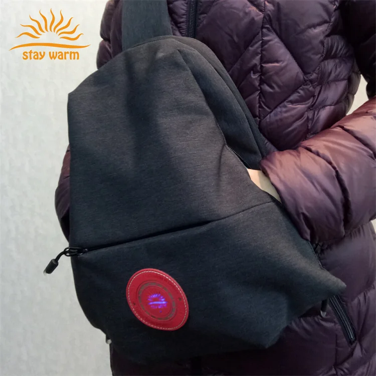 Custom 5V USB Heated Hand Warmer Chest Bag Crossbody Muff For Winter