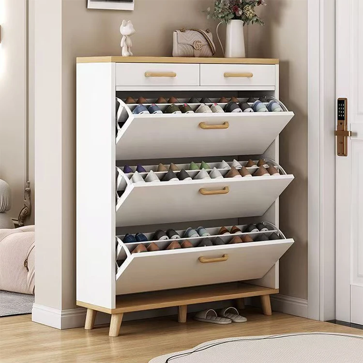 Hidden 24 Pairs of Stackable Shoe Storage Shoe Storage Space Saving Shoe Rack Living Room Furniture