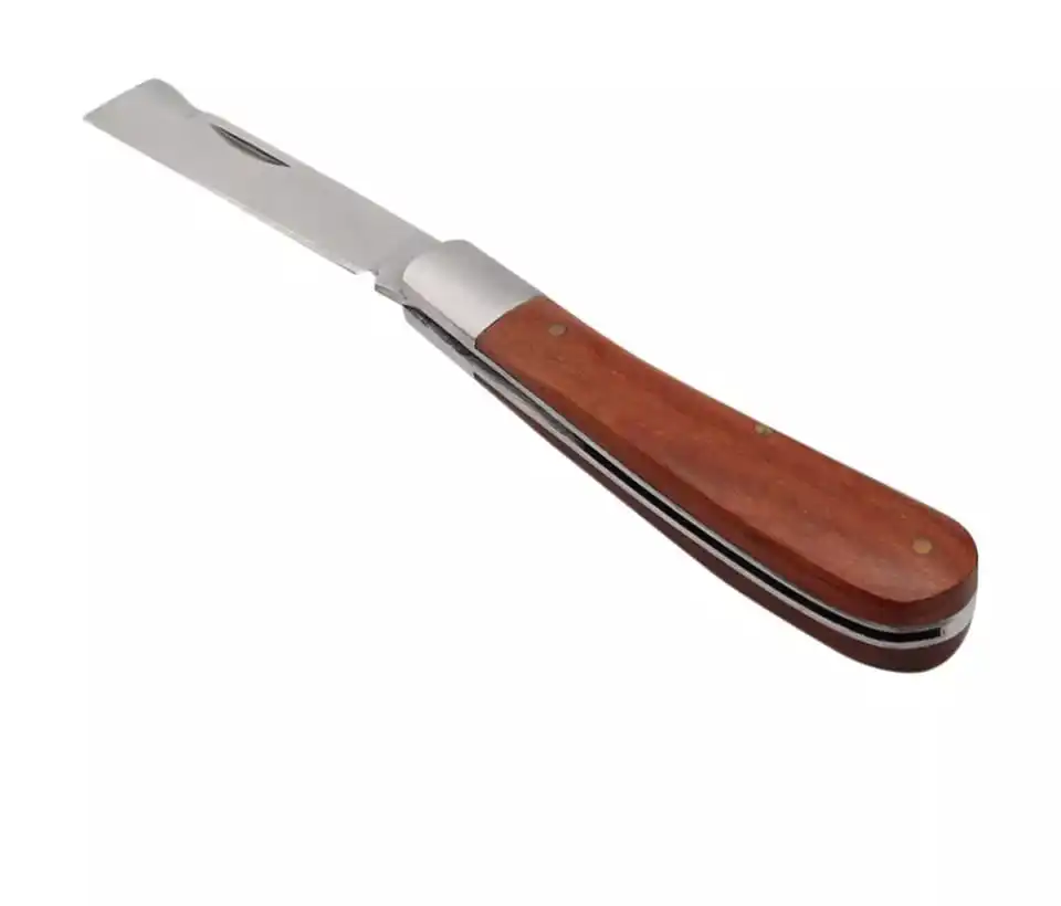 Stainless Steel Mushroom Knife Wallpaper Rosewood Handle Sickle Pocket Folding Knife Electrician Knife Camping Survival Tools