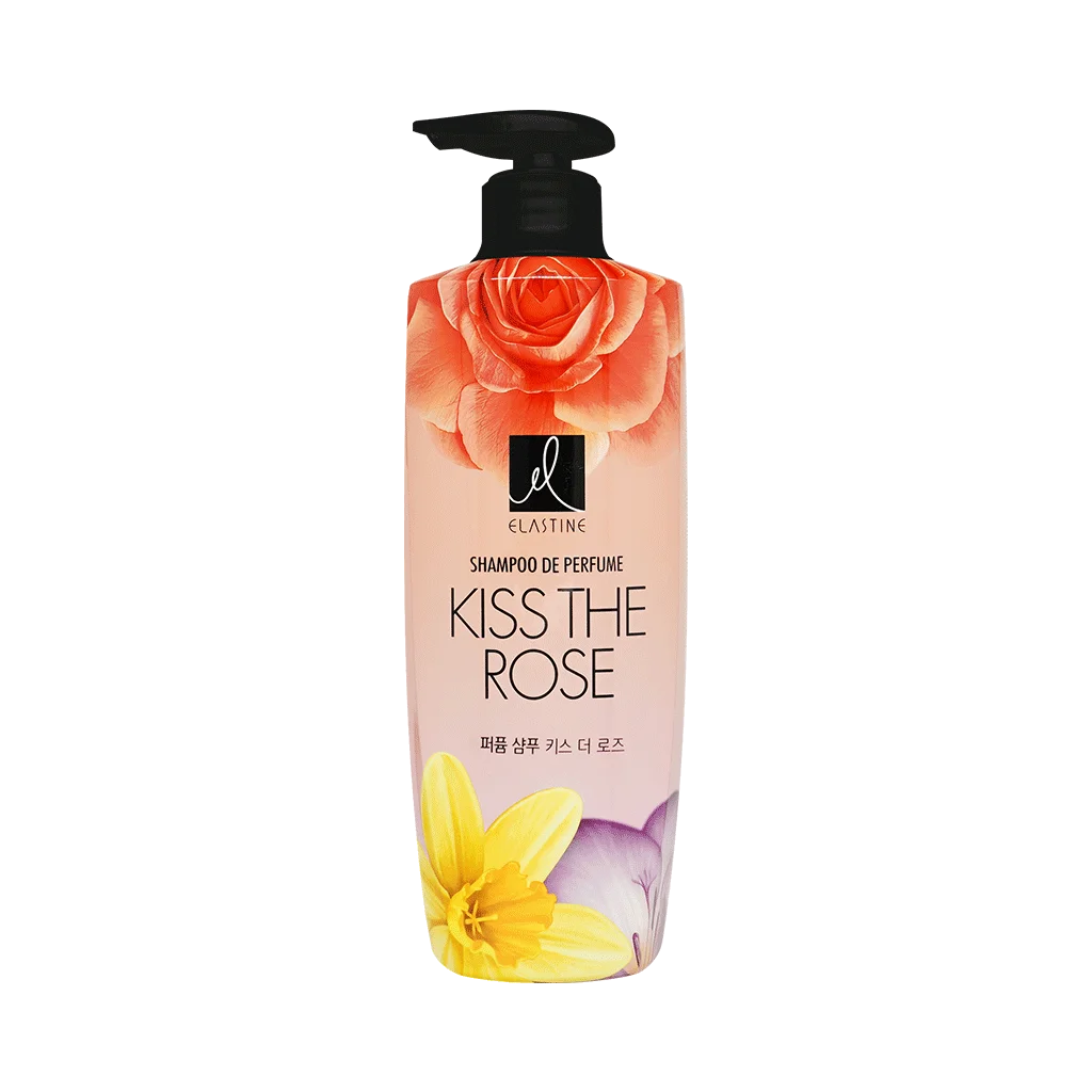 ELASTINE Perfume Shampoo 600ml, Conditioner 600ml, Kiss The Rose, Love Me, Pure Breeze Made In Korea