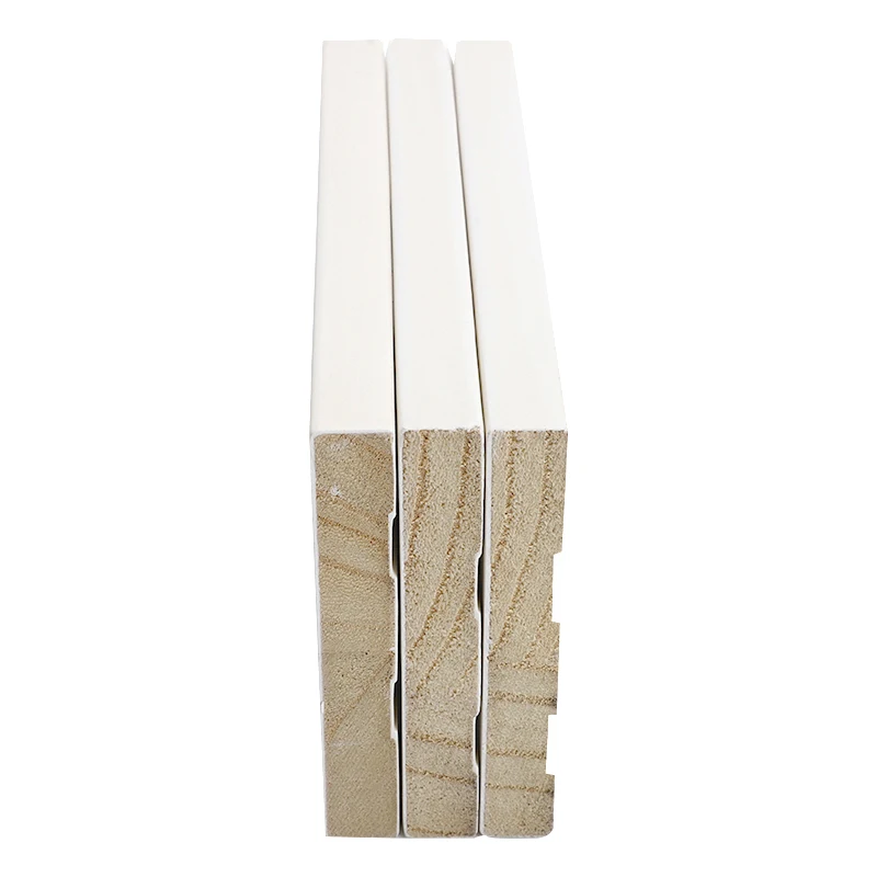 Factory Sales White Primed Finger Joint LVL Wood Flat Door Jamb a Single Lock Mdf Moulding for the Home Decoration