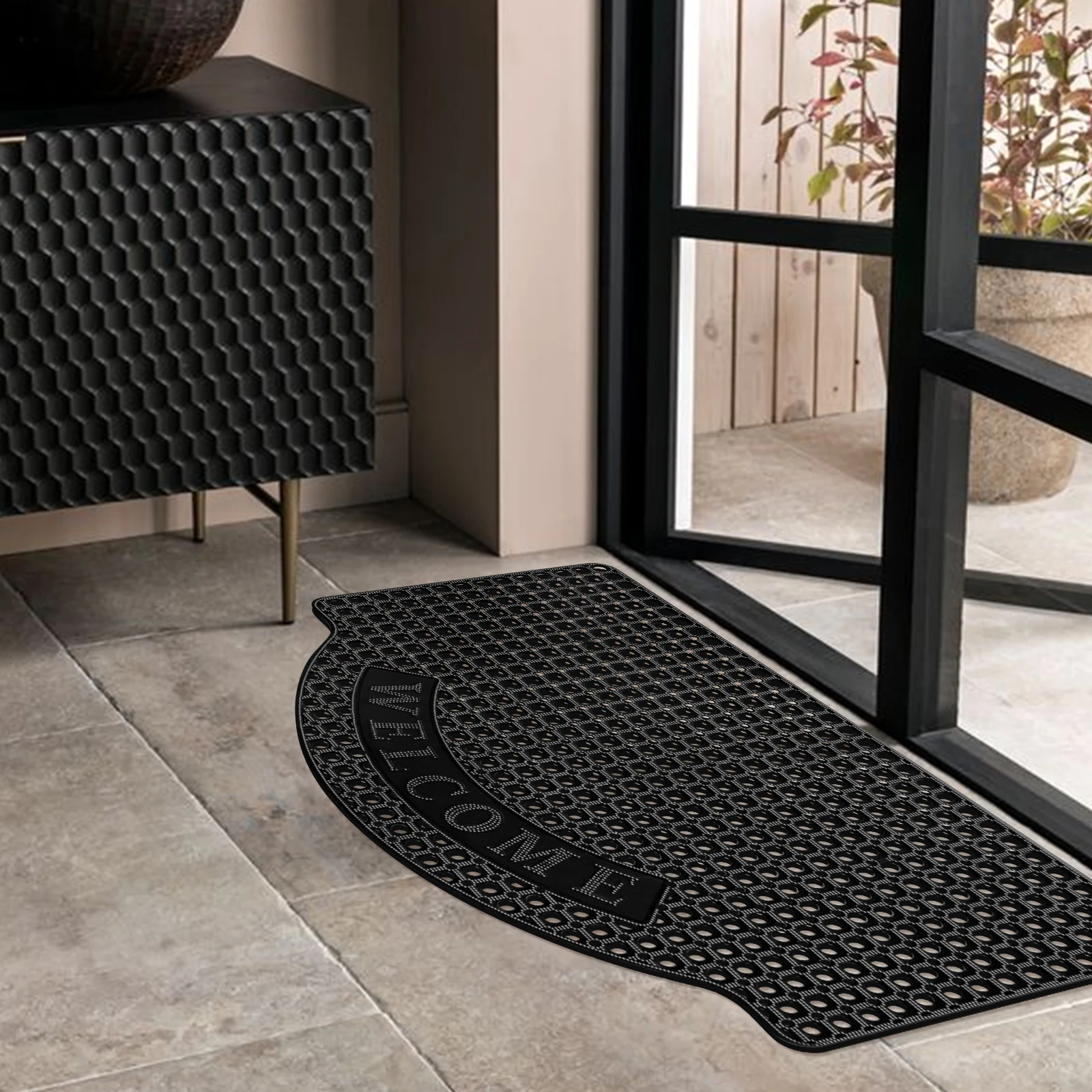 Customized floor protection non-slip welcome mat for front door
