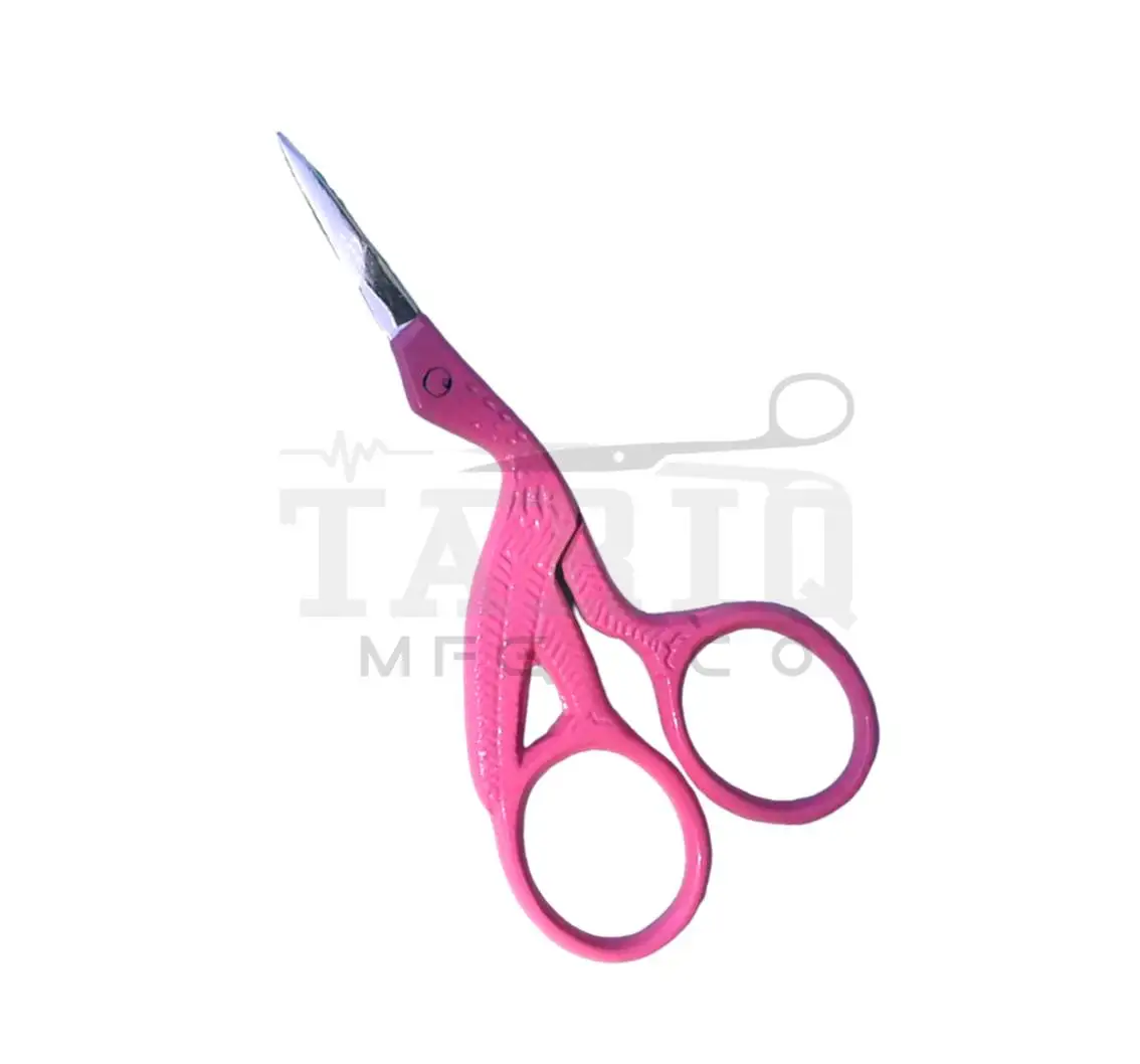 TARIQ MFG CO Stork Scissors Stainless Steel for Sewing and Crafts Mini Sharp Precision Scissors for Tailoring and Needlework