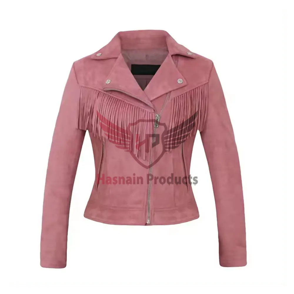 Custom Design High Quality Bulk Cheap Sheepskin Suede Winter Women Leather Jacket | Latest Hot Selling Fashion Suede Leather