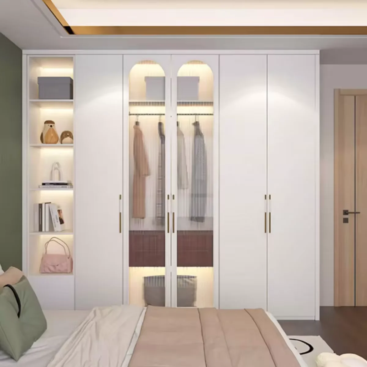 Brand New Child Room Wardrobe Mdf Closet For Clothes Solid Wood Decorative Laminate Wardrobes