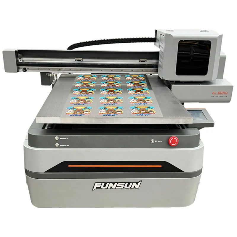 FUNSUN Big Sale Led UV Flatbed Printer 6090 UV DTF Printer for Souvenirs & Promotional A1 A2 A3 Bottle Phone Case UV Printer