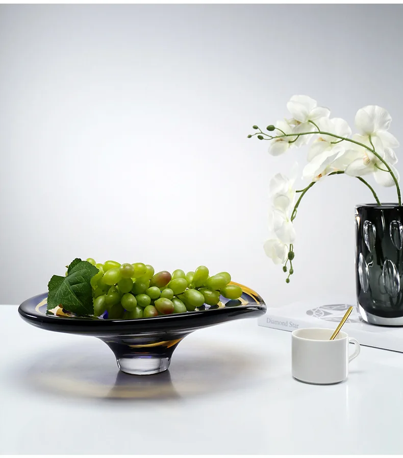 european style decorative party dinner candy dish glass fruit plate