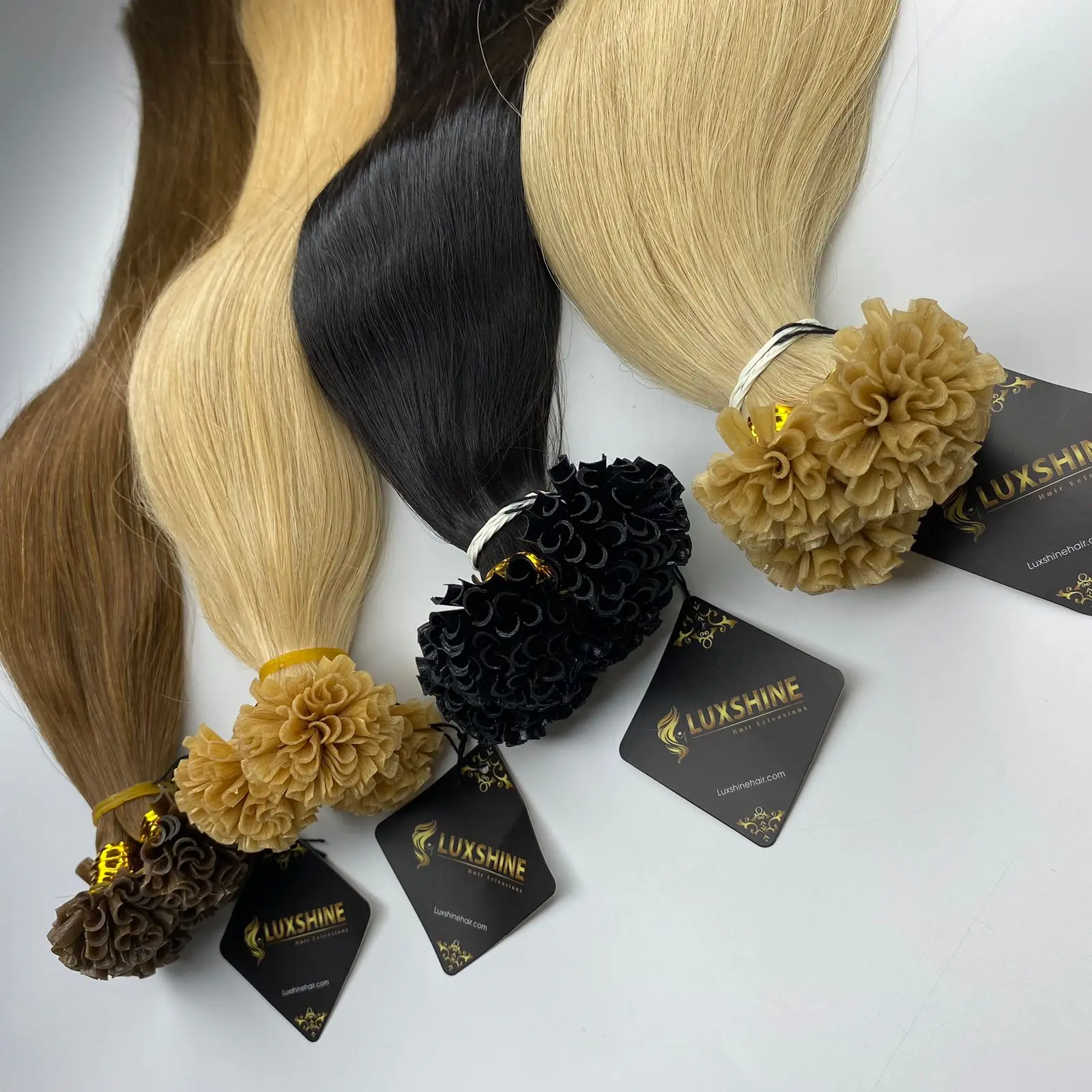 Wholesale Russian straight U Tip Double Drawn Virgin Human Hair Extensions Aliexpress Sophia luxshinehair