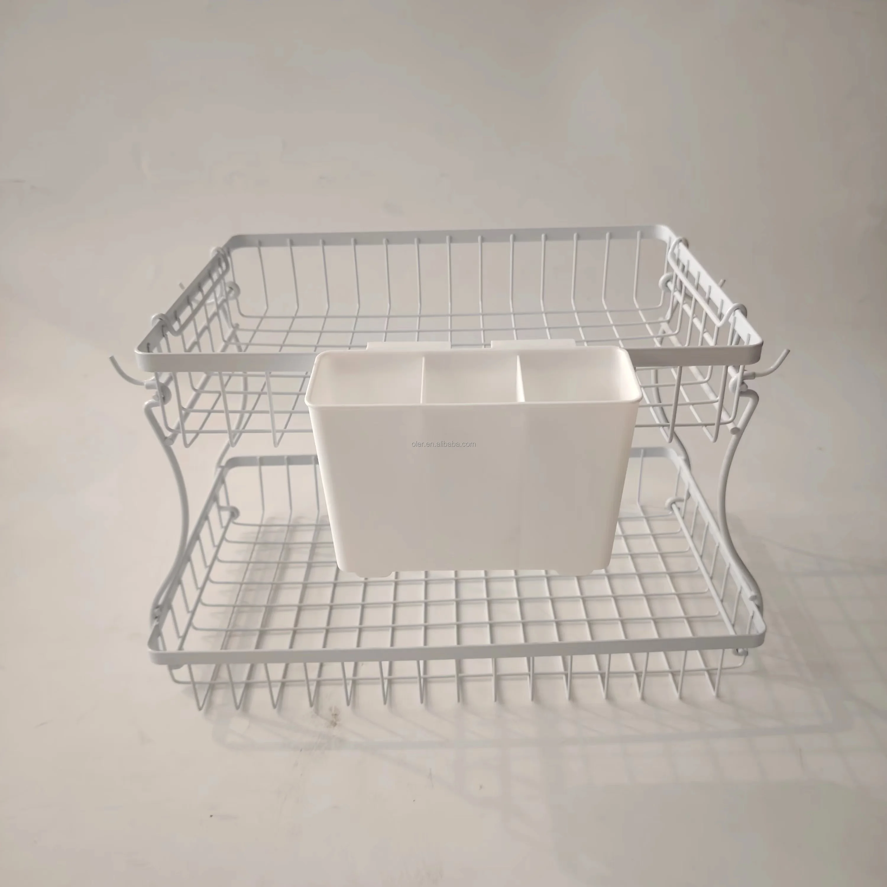 Countertop Organizer Fruit -And-Vegetable-Basket-Display-Stand Metal Wire Fruit Bowl Kitchen 2-Tier Fruit Storage Basket