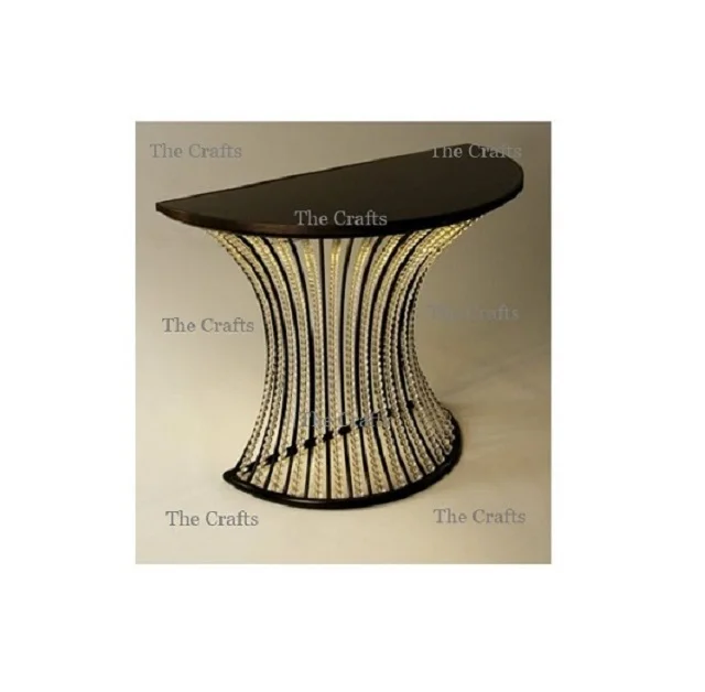 Aluminium And Glass Decorative Dining Table For Hotel & Restaurant Serving Food/Coffee/Tea Table