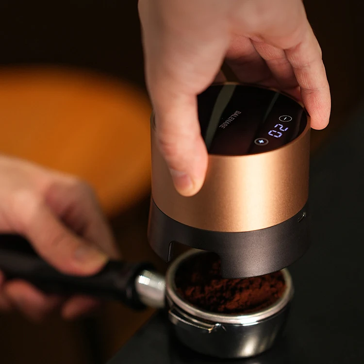Portable Electronic 58.5MM Coffee Press Automatic Flat Press Coffee Bean Powder Adjusting Pressure Espresso Coffee Tamper