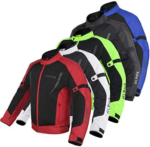 CYCLE GEAR HI VIS MESH MOTORCYCLE JACKET RED FOR MENS RIDING BIKERS RACING DUAL SPORTS BIKE ARMORED PROTECTIVE
