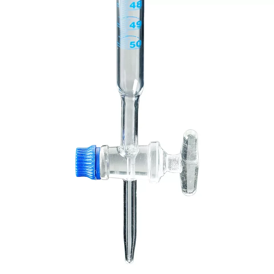 Купить Стеклянный буретка Glassco 100 мл Boro 3,3 со стопором, купить стеклянный буретка 100 мл Boro 3,3 со стопором