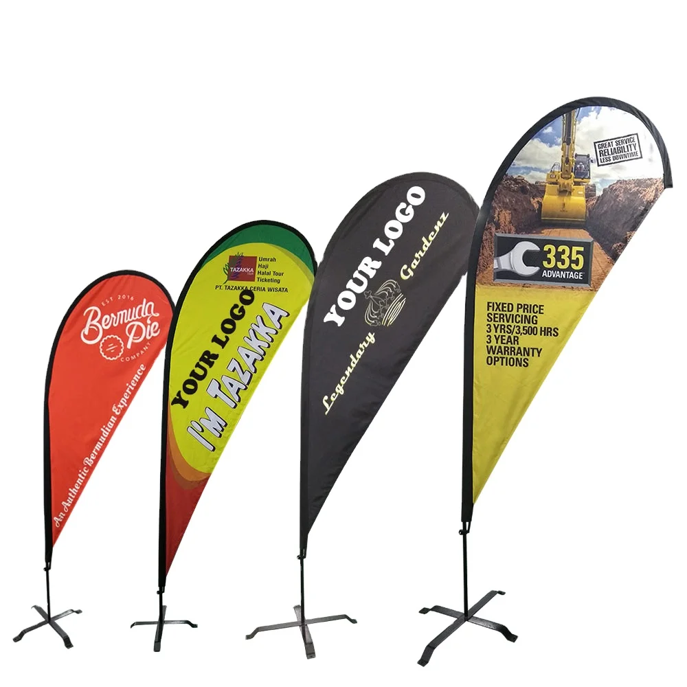 Advertising Tear Drop All Size Available Customized Design Logo Printed Printed Feather Flags Teardrop Backpack Flag Banner