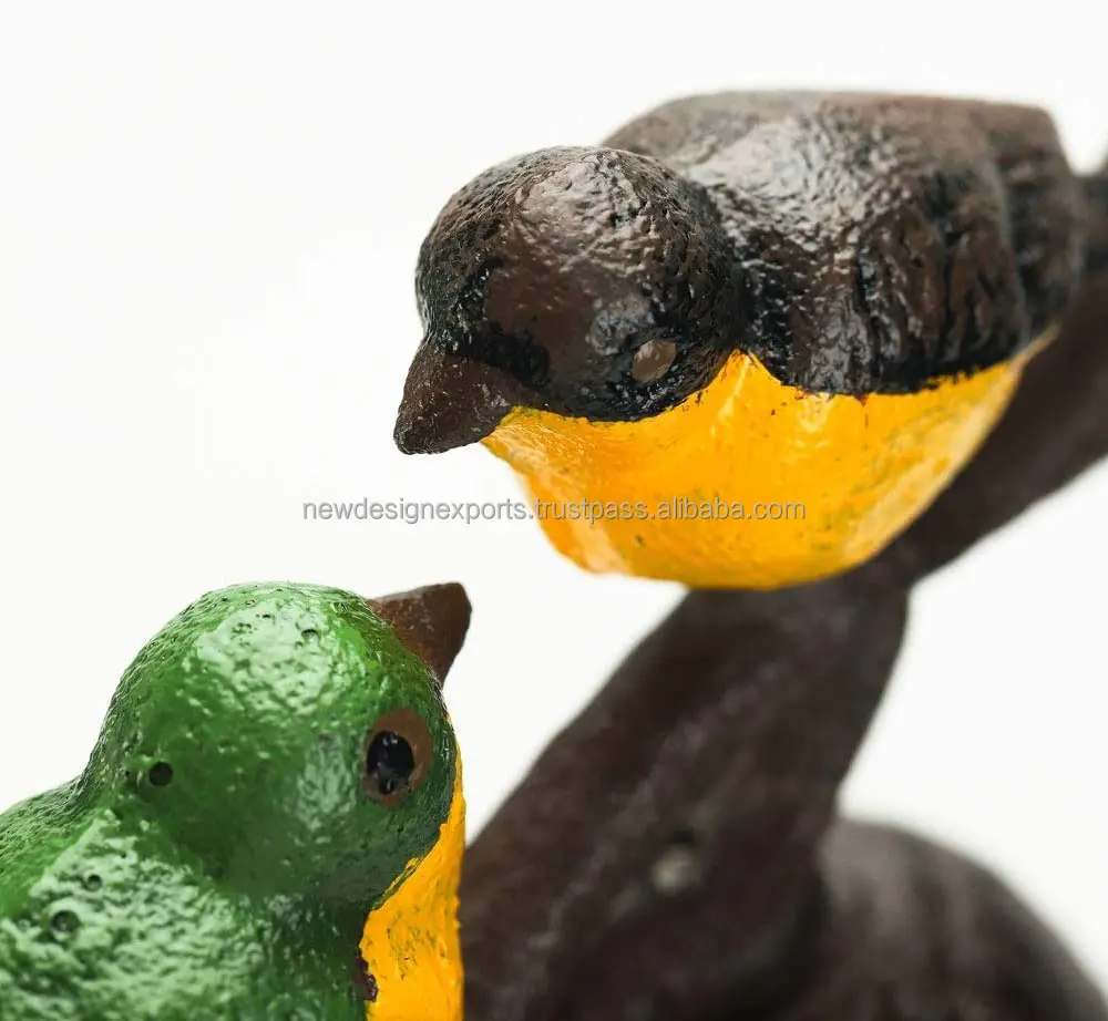 cast Iron Dinner Bell Outside Farmhouse Wall Hanging Bell Antique Lovely Color Birds Decorative Manually Shaking Bell