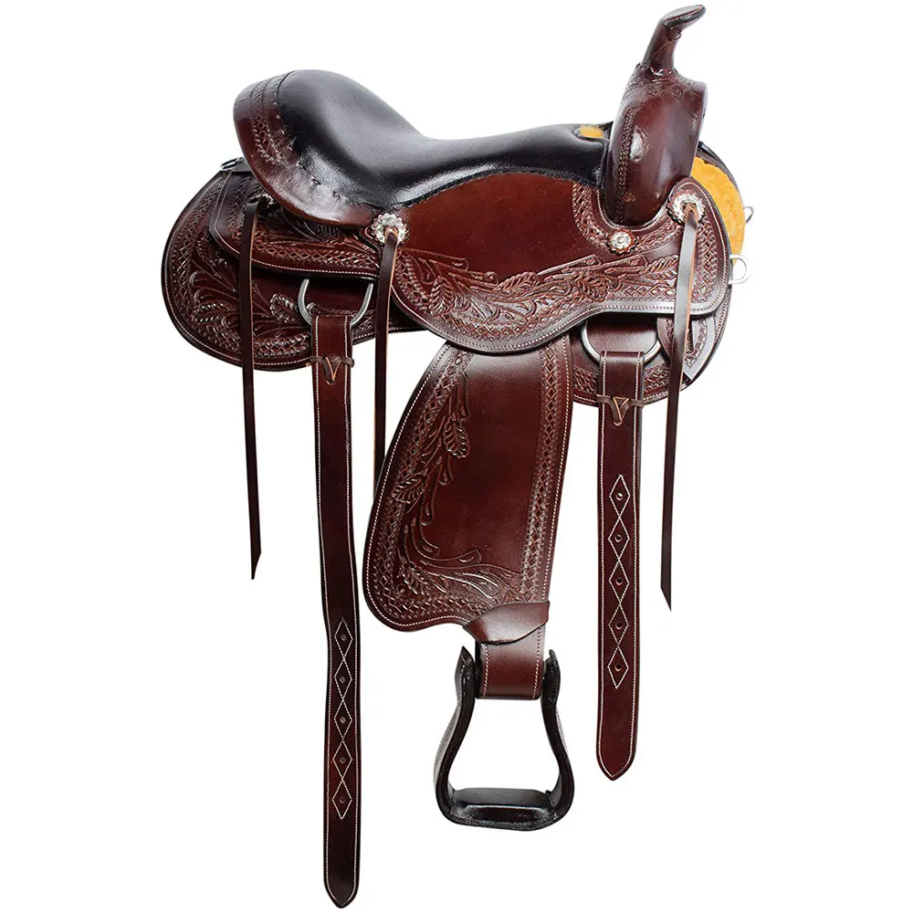 Luxury Genuine Leather Made Fancy Horse Saddle Western Saddle Horse Riding Equipment At Wholesale Price