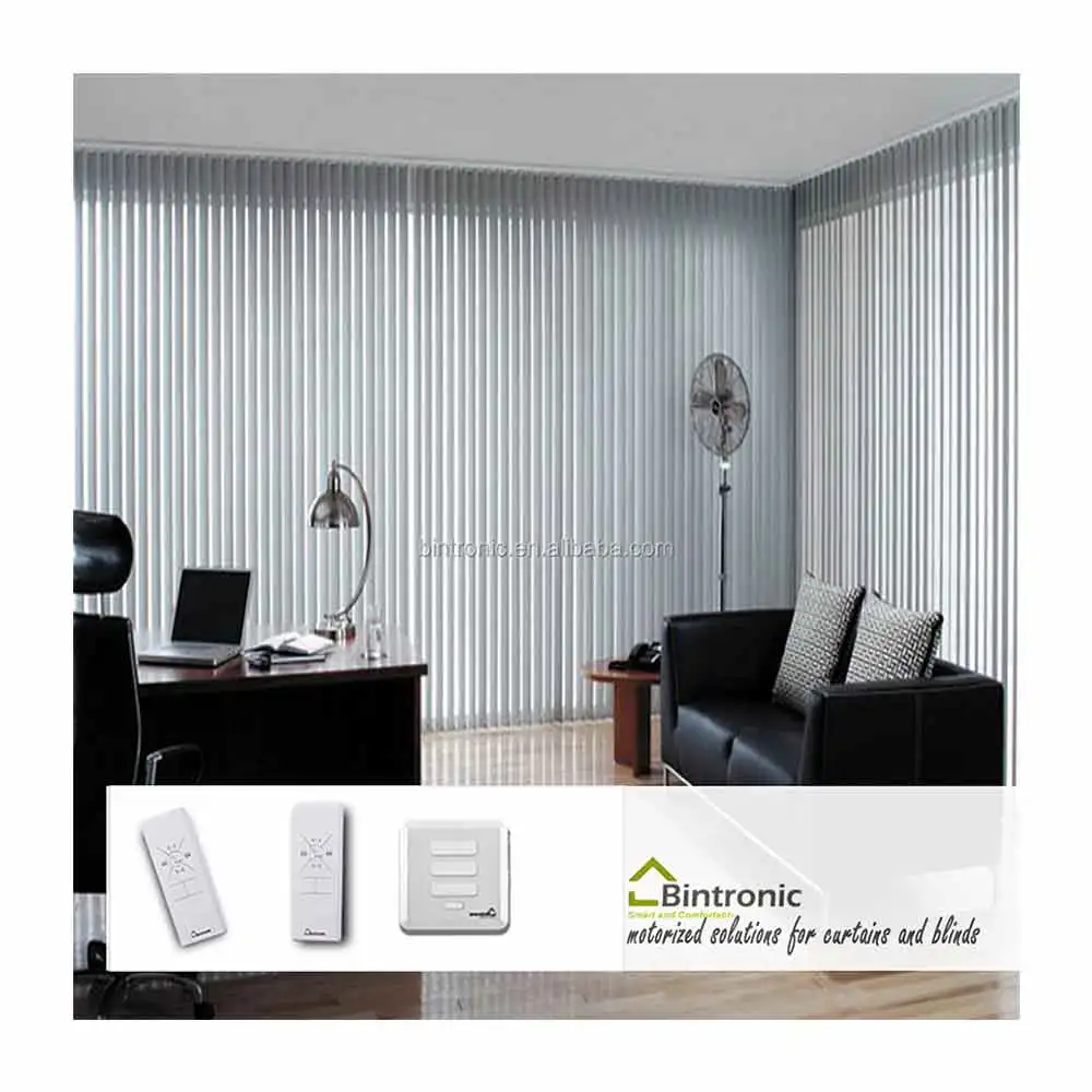 Bintronic Taiwan Window Blind Vertical Blind Automation For Smart Home Motorized Vertical Blinds