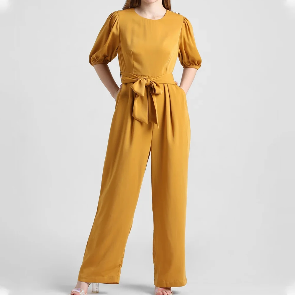 OEM Custom 2024 Wholesale Fashion Loose Women Jumpsuit Wide Leg Jumpsuit Short Sleeve Fashion Casual Plus Size Jumpsuit