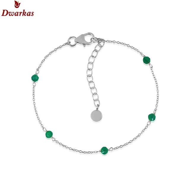 Новый изысканный позолоченный 925 стерлингового серебра натуральный зеленый оникс драгоценный камень браслеты для женщин ювелирные изделия