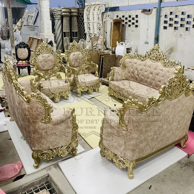 Give Your Living Room A Luxury Appearance with Premium Quality Teak Wood Sofa Sets Offered by DST Home Furniture