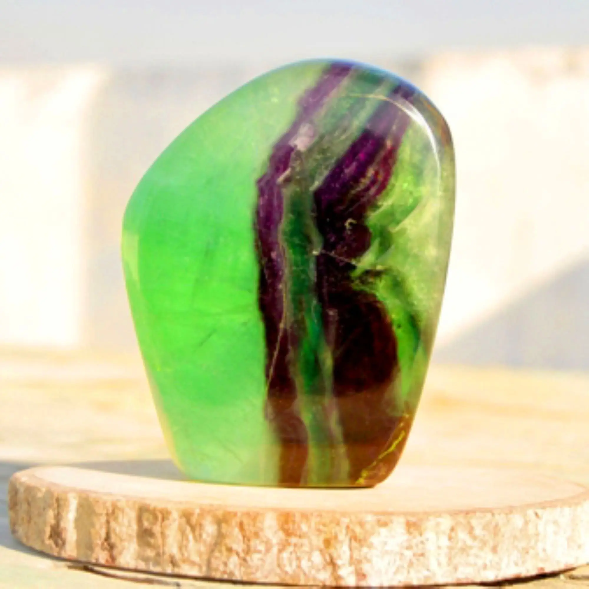 Natural Green Fluorite Self Standing Meditation Handmade Carving Stone Calming Crystal Free Form Polish Gemstone Multi Fluorite