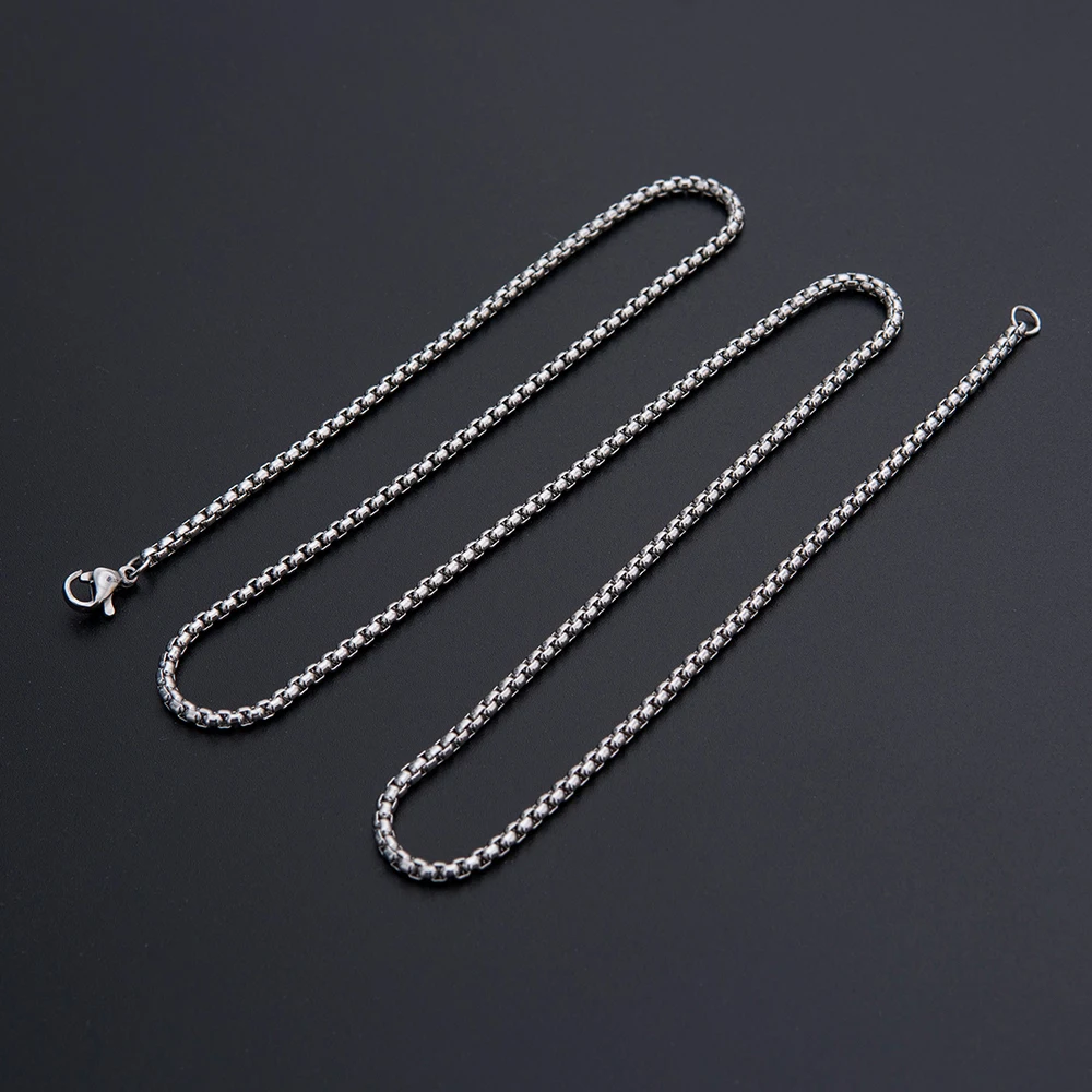 Stainless steel necklace chain men gold plated women bulk extender chain custom rope long chains