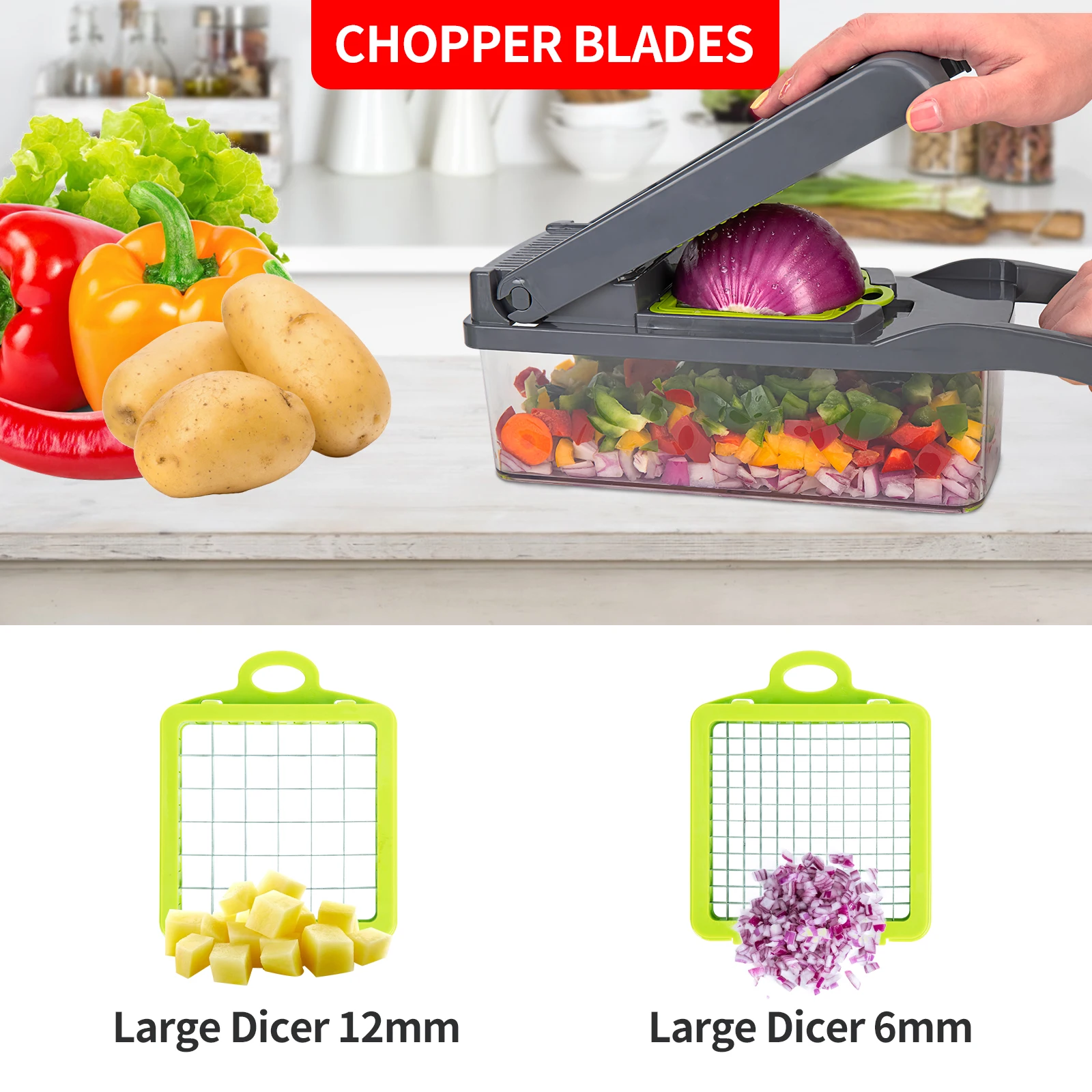 12 in 1 Multifunctionalvegetable food cutter vegetable shredders vegetable slicer kitchen accessories vegetable chopper
