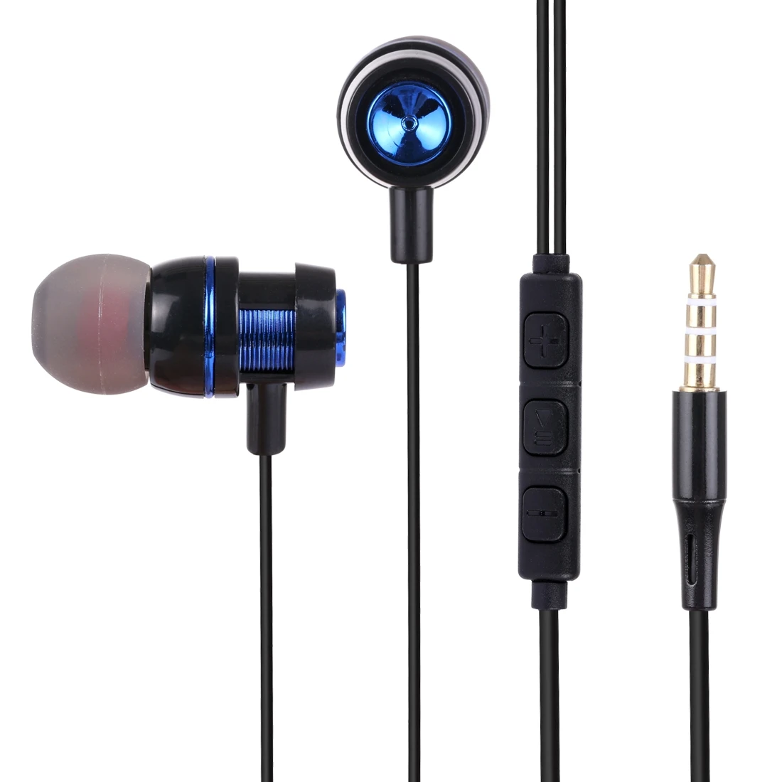 Comfortable In-ear Design Noise Reduction 3.5mm Jack Metal Head Pure Voice Earphones with Mic & Line Control