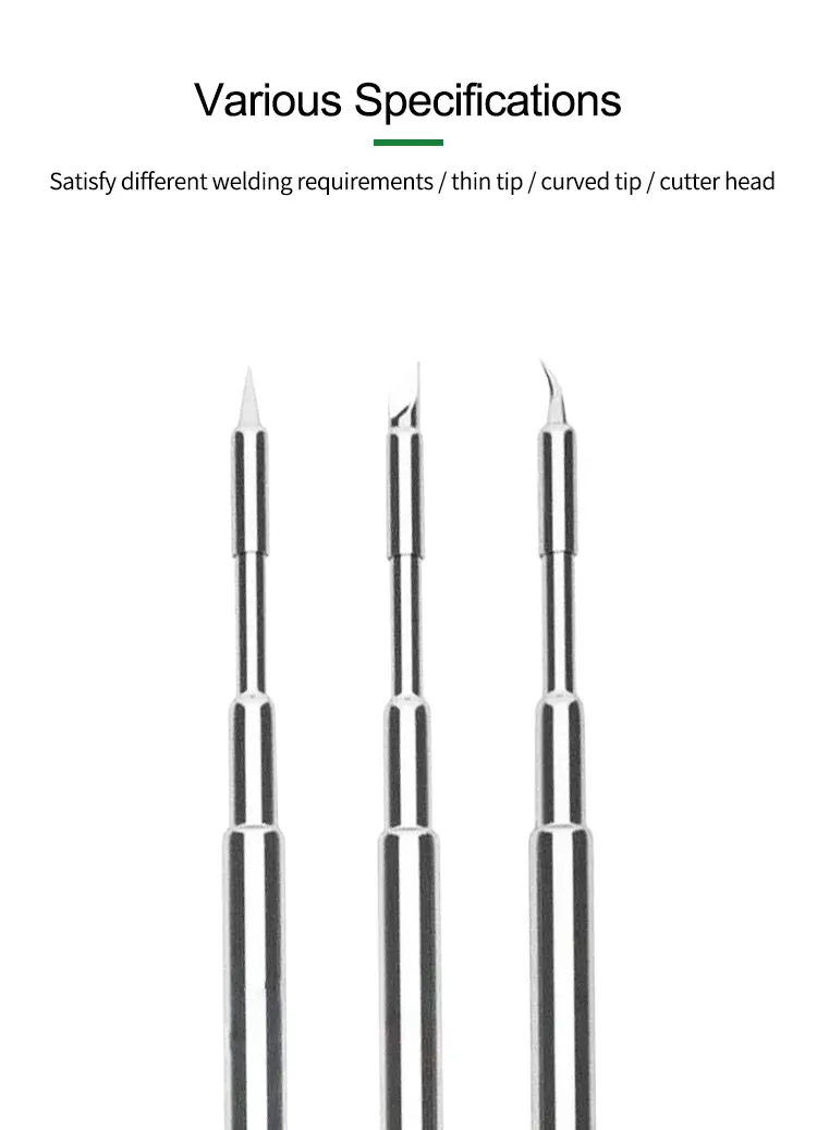 T210 C210 Soldering Head JBC T210 Replace Soldering Head  210-I Straight Tip /210-K blade /210-SI Curved Tip
